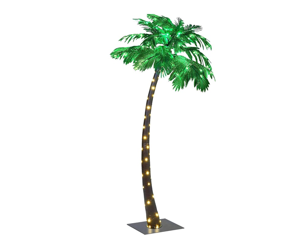 7ft Palm Tree with LED Lights Tropical Decor